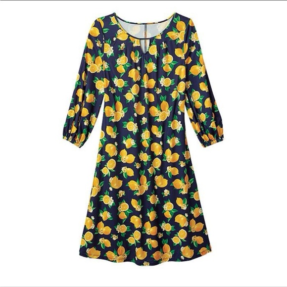 Avon Dresses & Skirts - Avon Floral Lemon Print Dress. NWT.